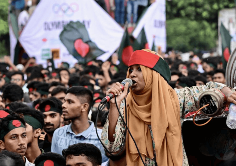 Why are Bangladeshi students protesting against the government?